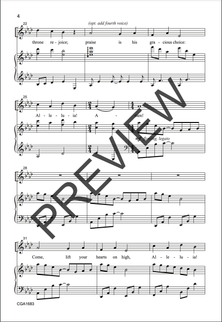Page 3 of the sheet music preview for Come, Christians, Join to Sing
