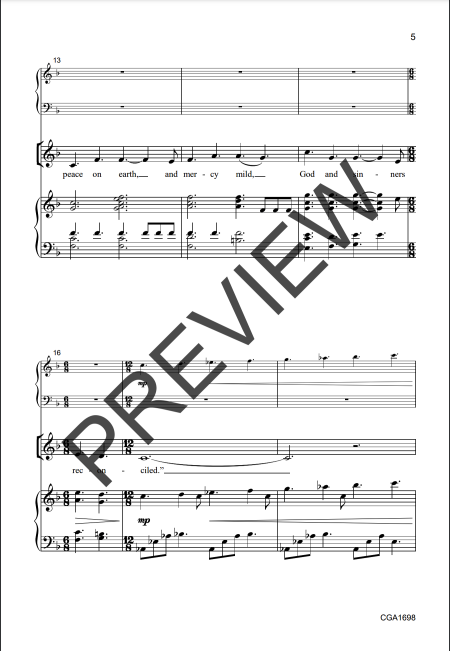 Hark! The Herald Angels Sing! (Unison/Two-Part version) - Image 4